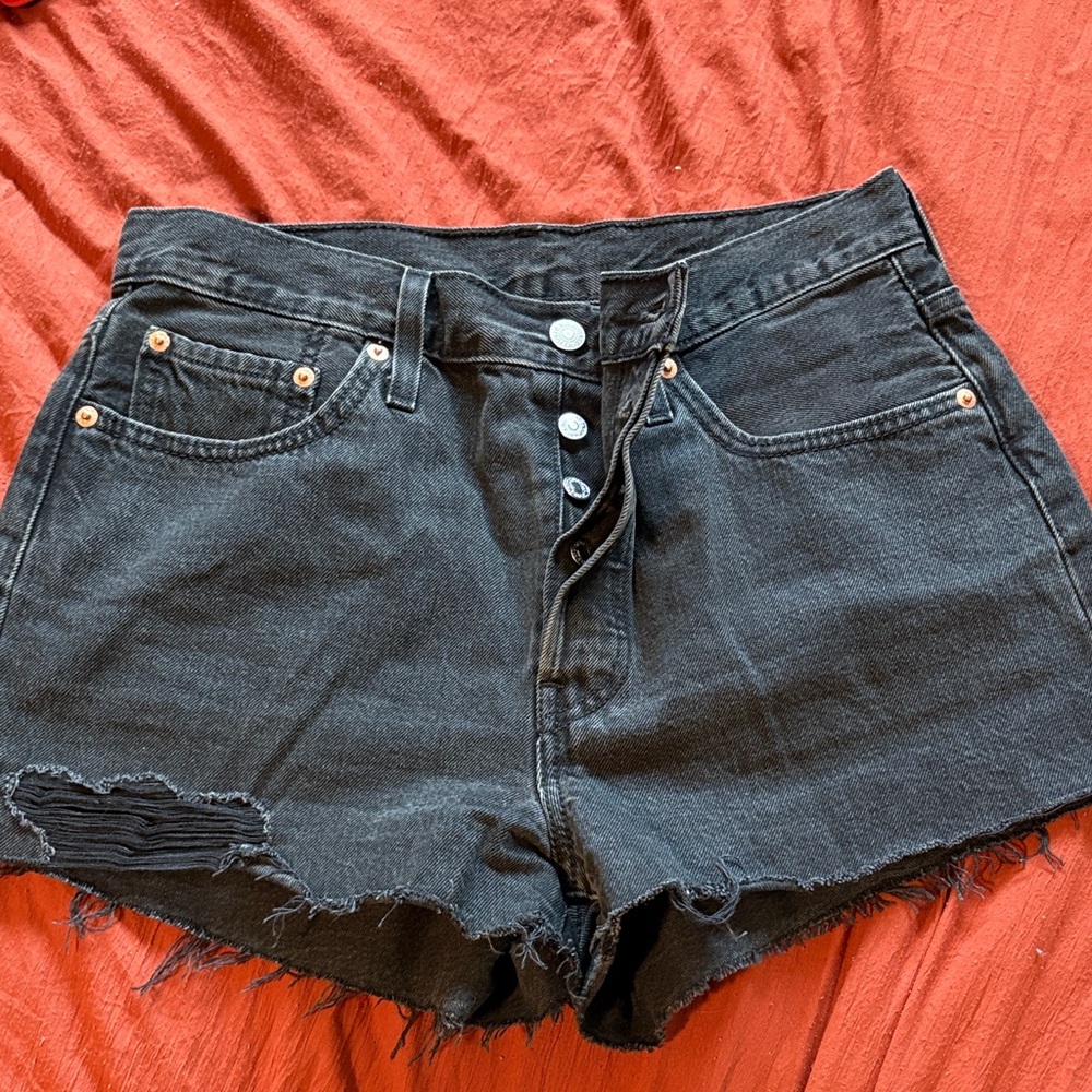 Levi's Black Jean Shorts for Women
